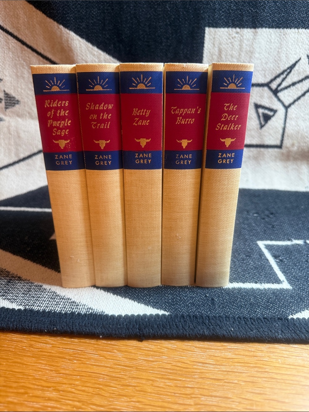Vintage Zane Grey Collection Classic Decorative Book Set - Home Accents